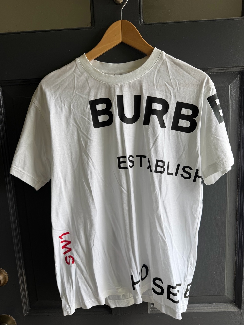 Burberry White Logo Graphic Tee - Casual Shirt